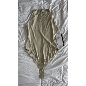 Lululemon Wundermost Ultra-Soft Nulu High-Neck Sleeveless Bodysuit Small Ivory